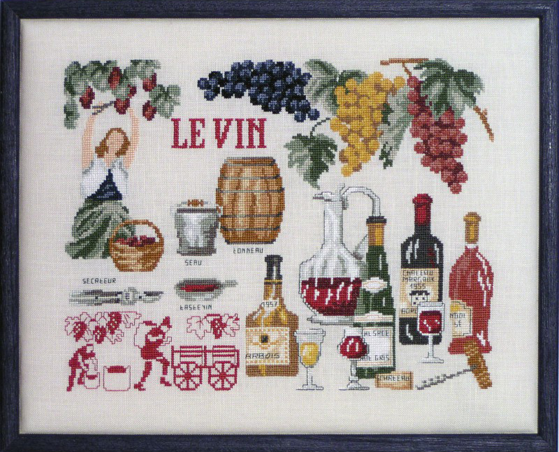 Lucas Creations - Le vin / Вино, схема для вышивания крестом
