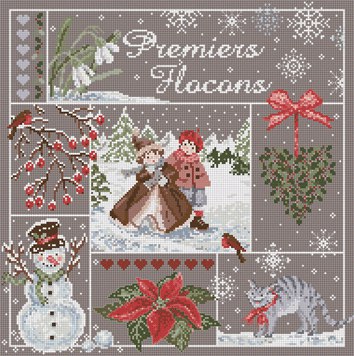 Madame la Fee - Premiers Flocons / Первый снег, схема для вышивания крестом