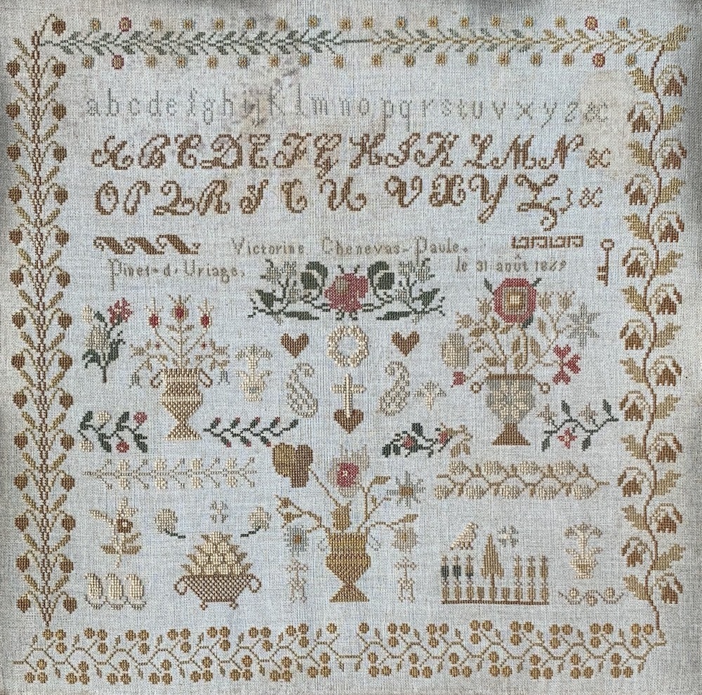 Reflets de soie - Victorine Chenevas-Paule 1869, схема для вышивания крестом