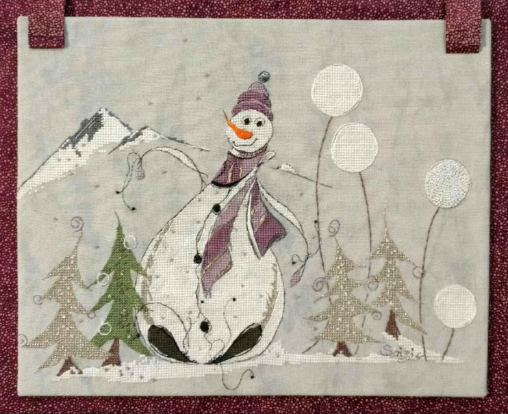 Soizic - Bonhomme de neige / Снеговик, схема для вышивания крестом