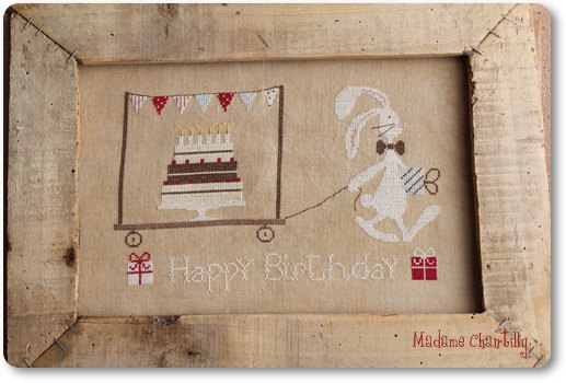 Madame Chantilly - Happy Birthday / С днем рождения - схема для вышивания крестом