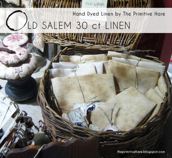 The primitive hare - Old Salem linen 30 ct, лен равномерного переплетения